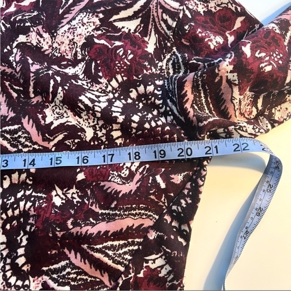 Joie Abstract Floral Crewneck Cropped Sweatshirt Sz S - Picture 6 of 8